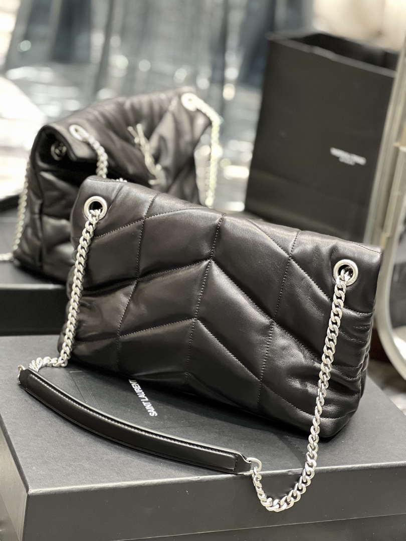 YSL 577476 Saint Laurent Puffer Small In Nappa Leather Black