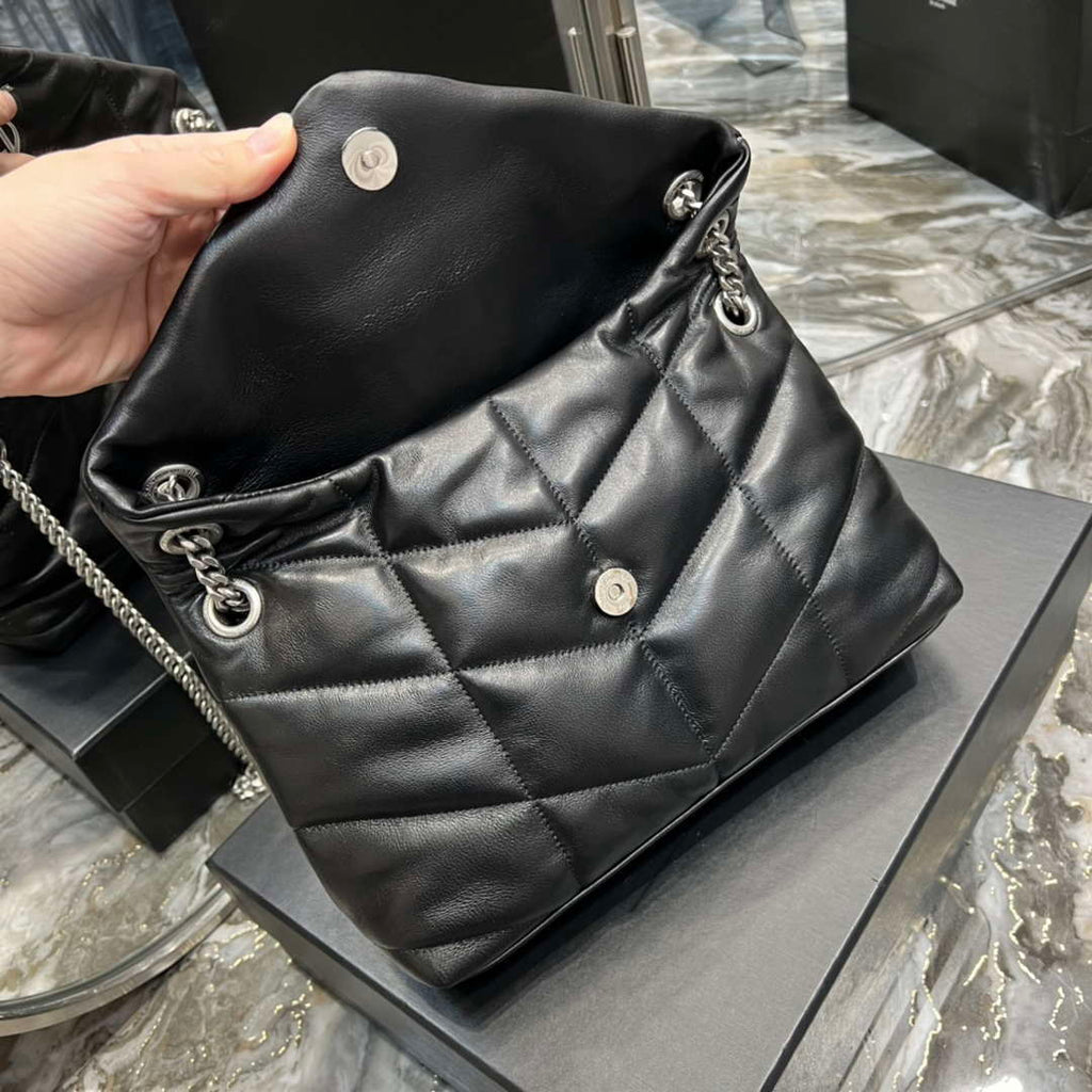YSL 577476 Saint Laurent Puffer Small In Nappa Leather Black