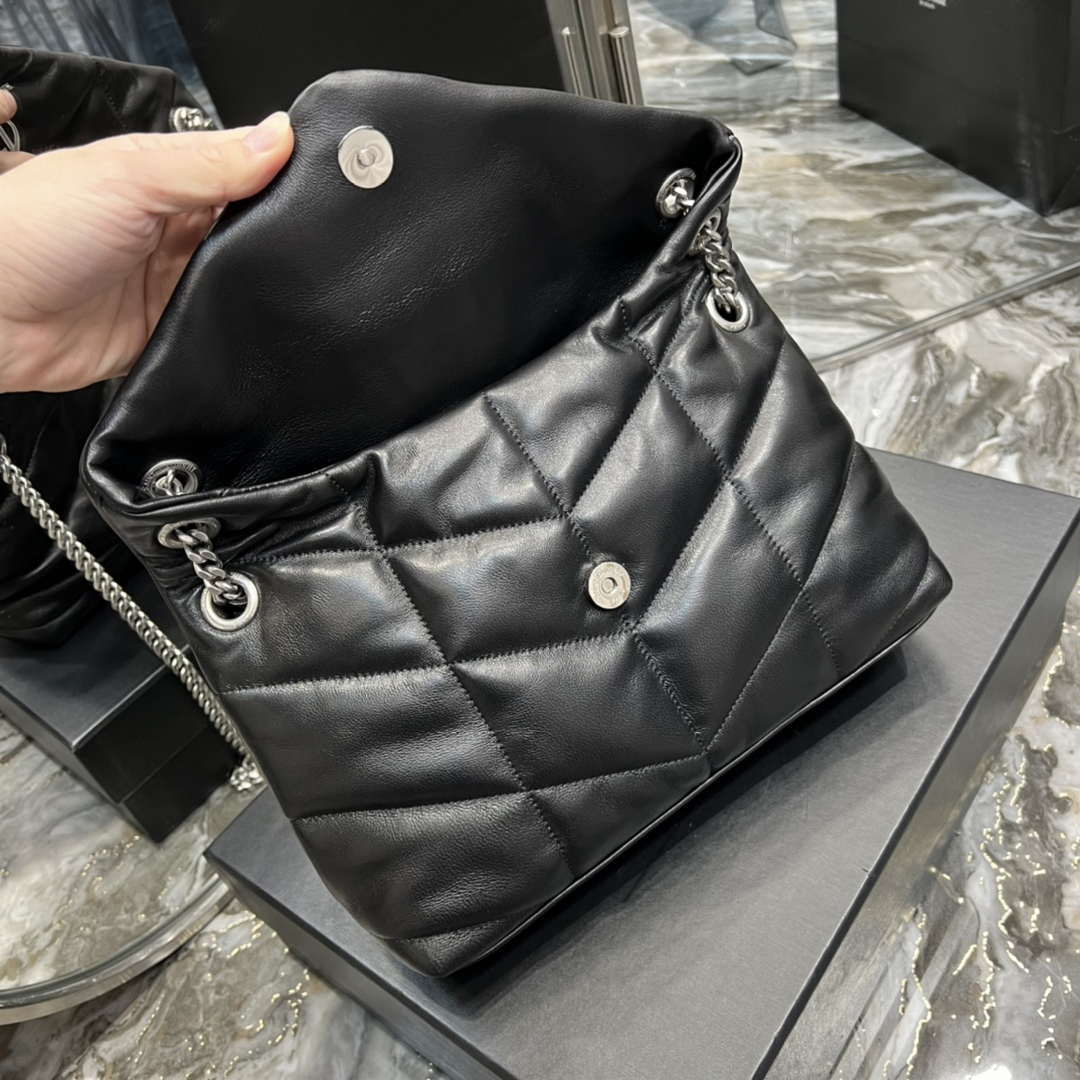 YSL 577476 Saint Laurent Puffer Small In Nappa Leather Black