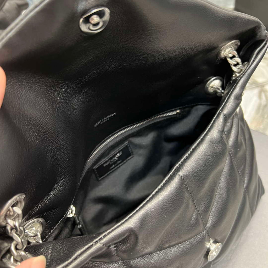 YSL 577476 Saint Laurent Puffer Small In Nappa Leather Black
