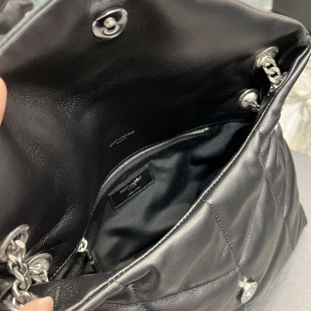YSL 577476 Saint Laurent Puffer Small In Nappa Leather Black