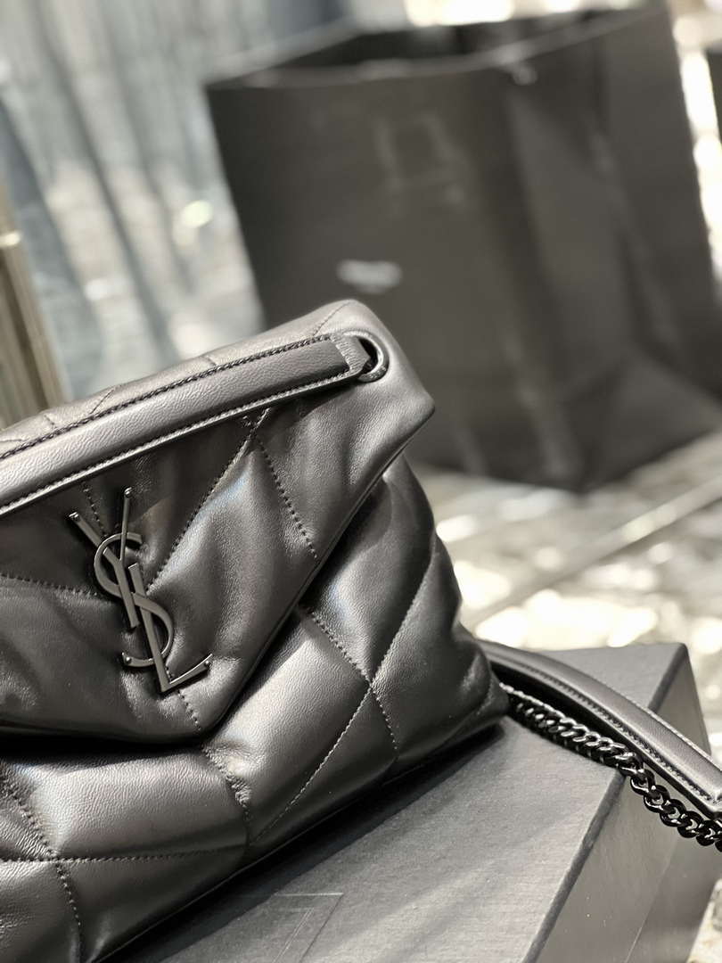 YSL 577476 Saint Laurent Puffer Small In Nappa Leather Black