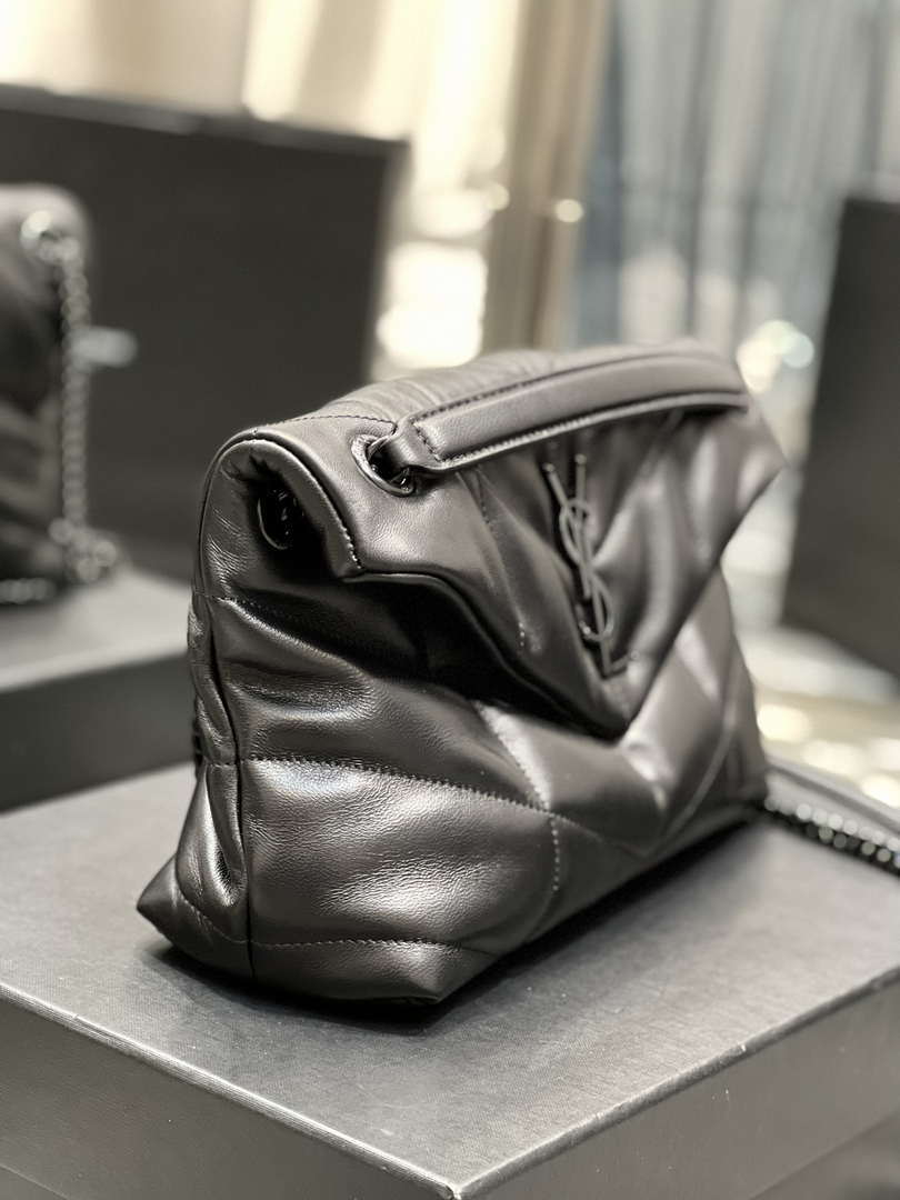YSL 577476 Saint Laurent Puffer Small In Nappa Leather Black