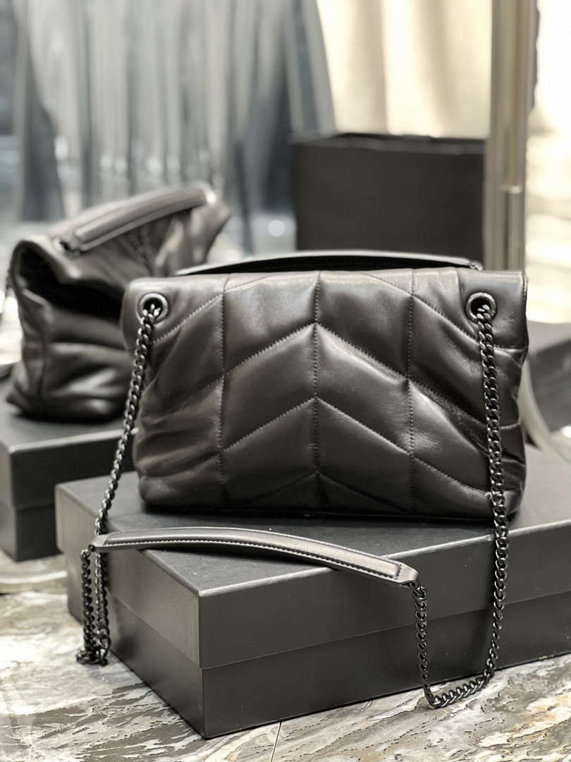 YSL 577476 Saint Laurent Puffer Small In Nappa Leather Black