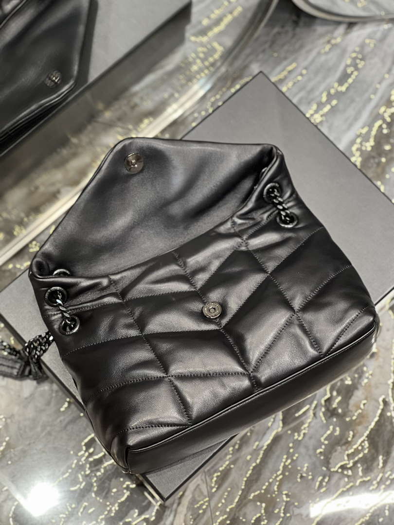 YSL 577476 Saint Laurent Puffer Small In Nappa Leather Black