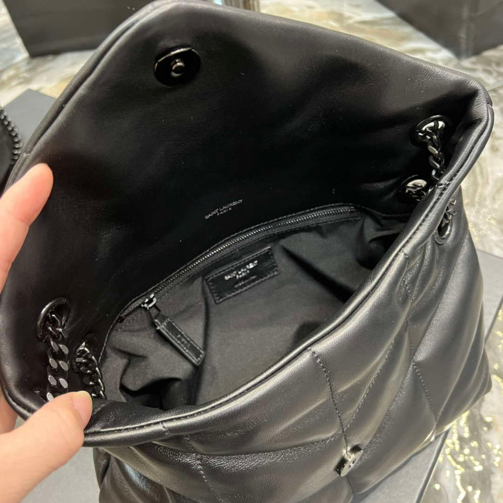YSL 577476 Saint Laurent Puffer Small In Nappa Leather Black
