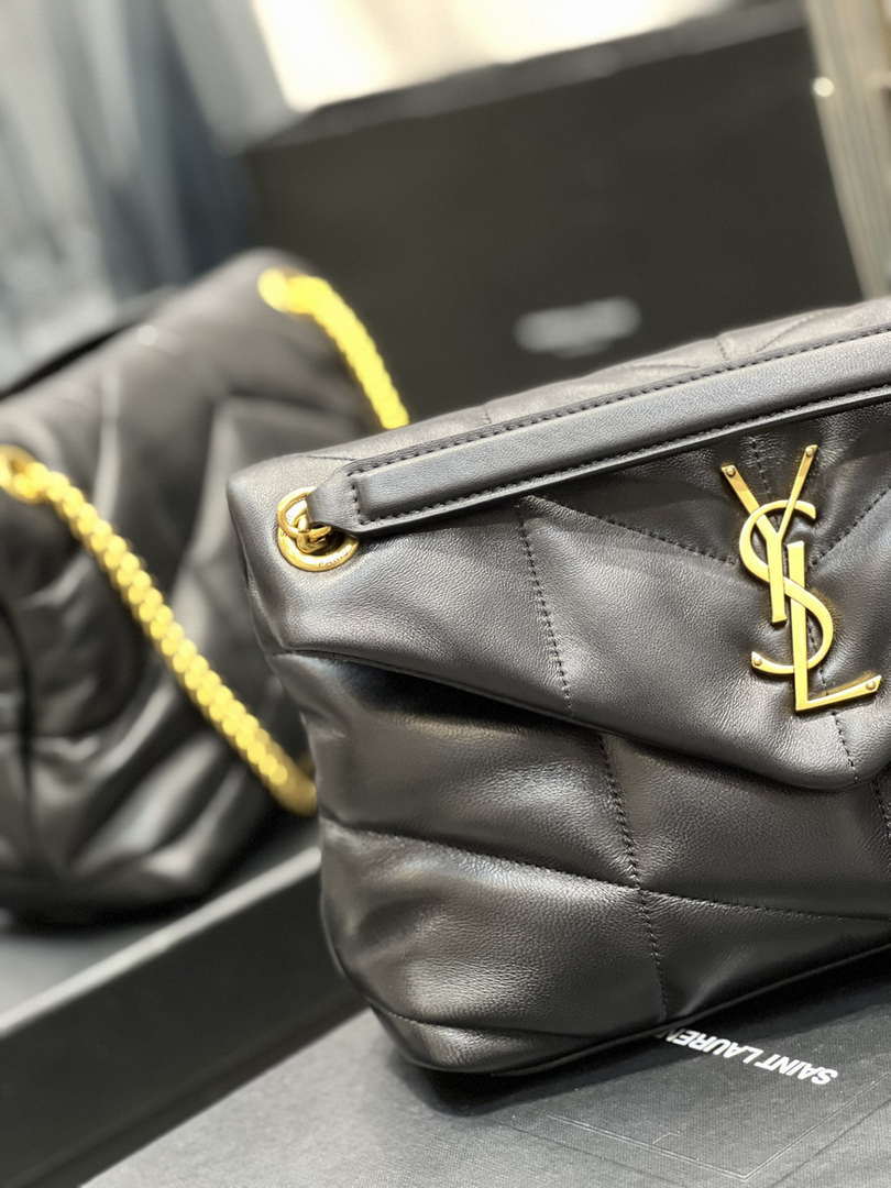 YSL 577476 Saint Laurent Puffer Small In Nappa Leather Black