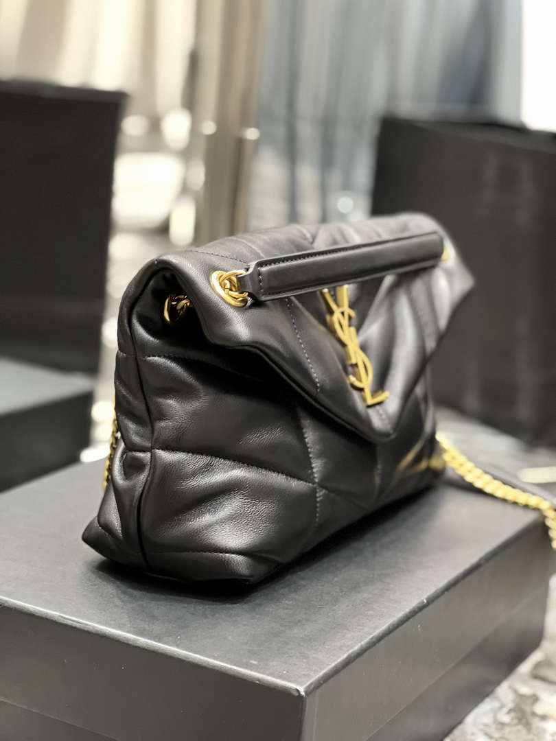 YSL 577476 Saint Laurent Puffer Small In Nappa Leather Black