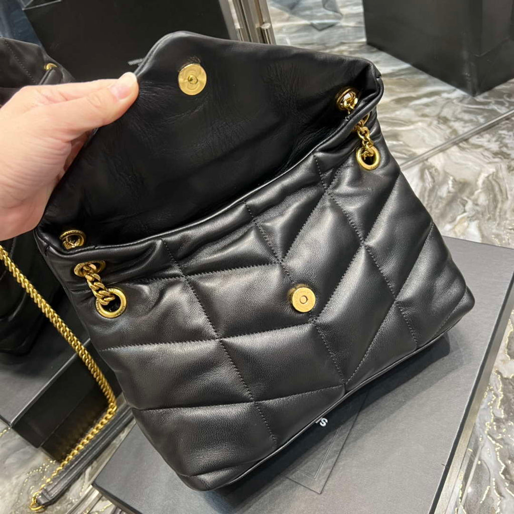 YSL 577476 Saint Laurent Puffer Small In Nappa Leather Black