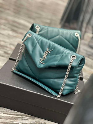 YSL 577476 Saint Laurent Puffer Small In Nappa Leather Blue - Default Title - View 3