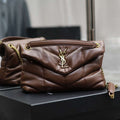 YSL 577476 Saint Laurent Puffer Small In Nappa Leather Dark Brown - Default Title - View 1