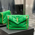 YSL 577476 Saint Laurent Puffer Small In Nappa Leather Fruit green - Default Title - View 1