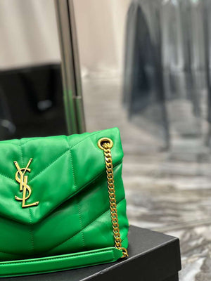 YSL 577476 Saint Laurent Puffer Small In Nappa Leather Fruit green - Default Title - View 4