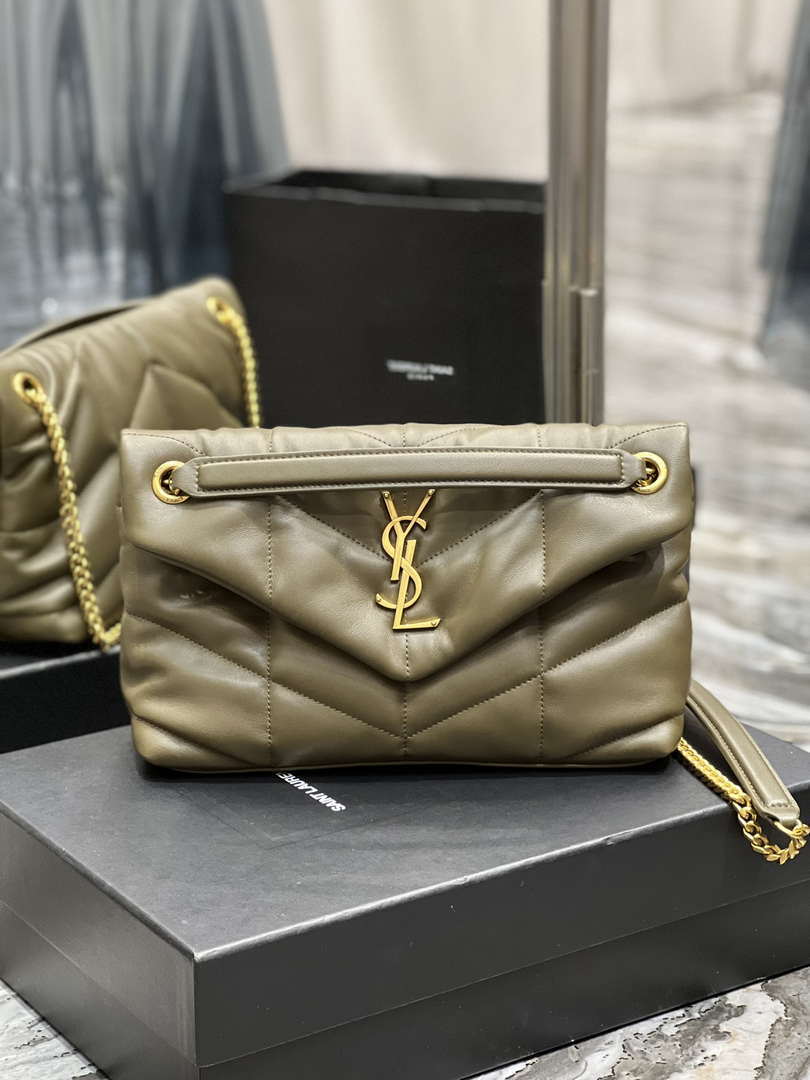 YSL 577476 Saint Laurent Puffer Small In Nappa Leather Green - Default Title - View 1