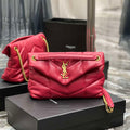 YSL 577476 Saint Laurent Puffer Small In Nappa Leather Red - Gold - View 1