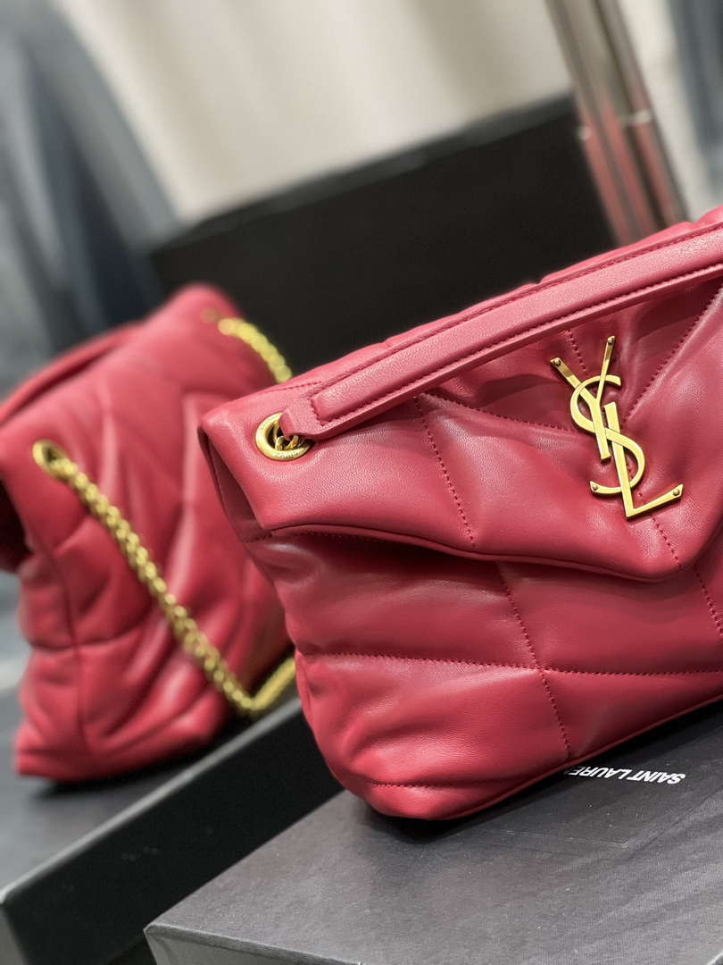 YSL 577476 Saint Laurent Puffer Small In Nappa Leather Red