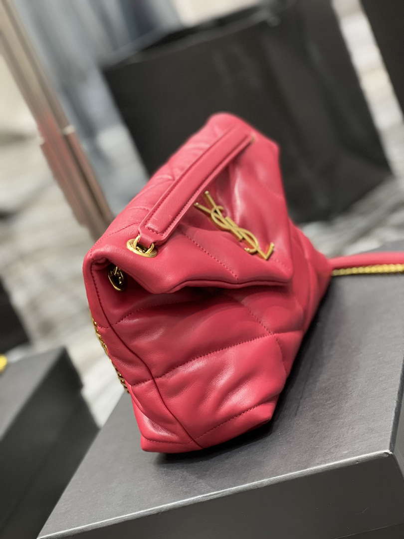 YSL 577476 Saint Laurent Puffer Small In Nappa Leather Red