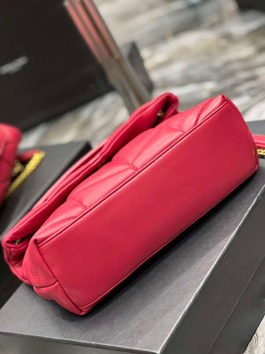 YSL 577476 Saint Laurent Puffer Small In Nappa Leather Red - Gold - View 7