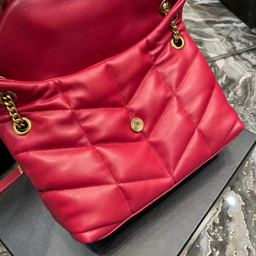 YSL 577476 Saint Laurent Puffer Small In Nappa Leather Red