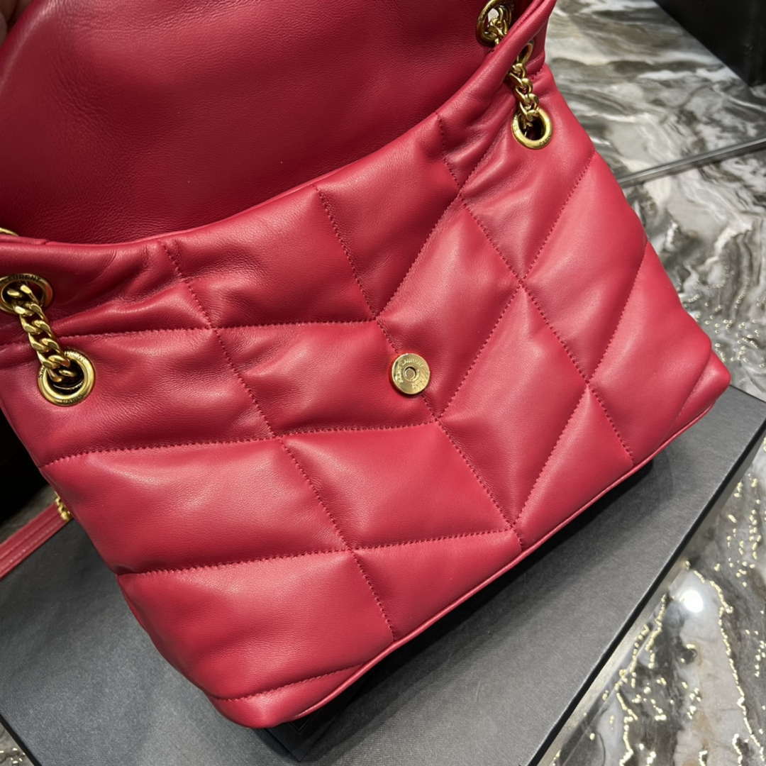 YSL 577476 Saint Laurent Puffer Small In Nappa Leather Red