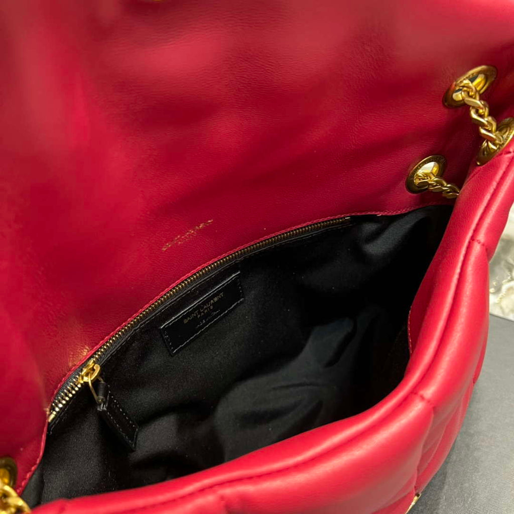YSL 577476 Saint Laurent Puffer Small In Nappa Leather Red