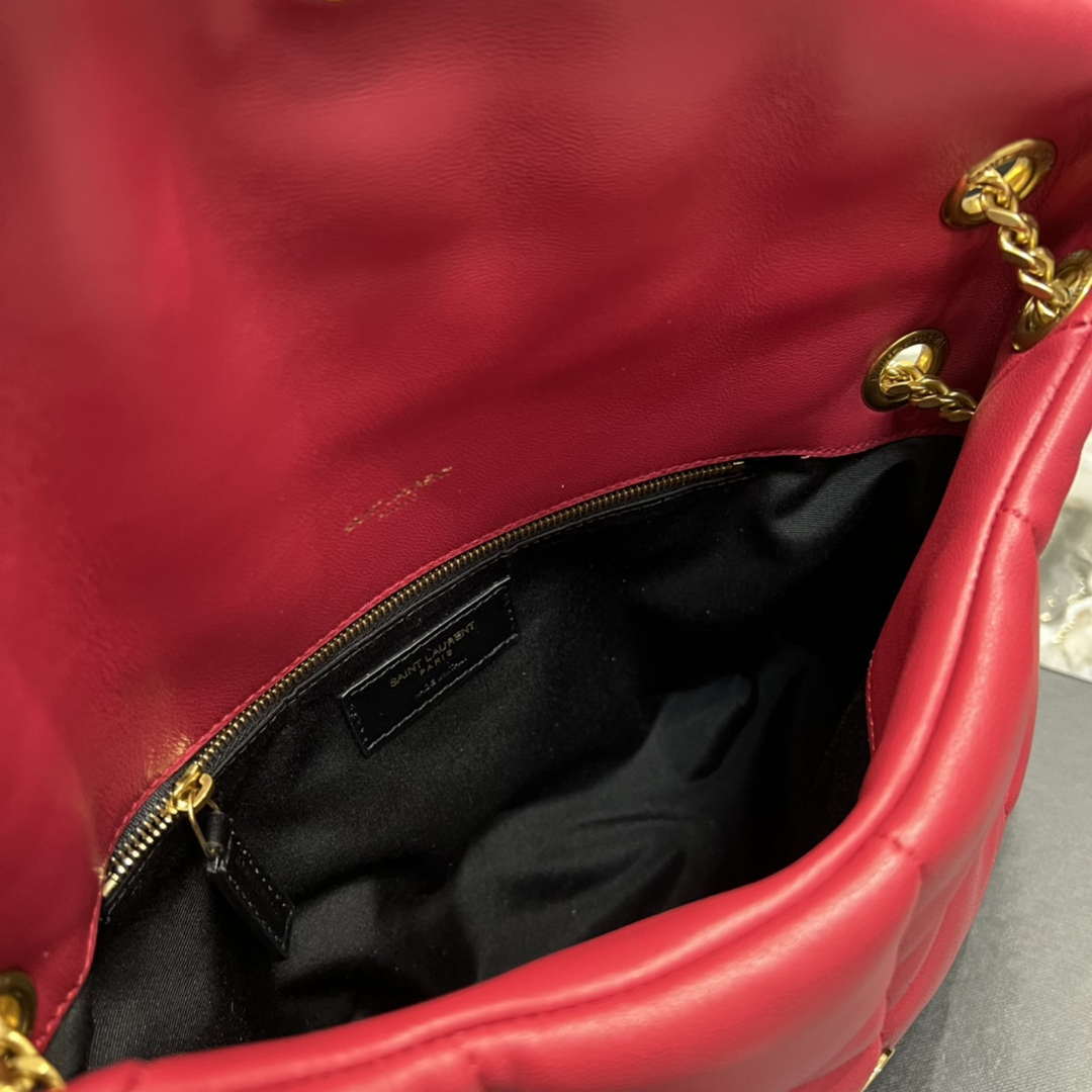YSL 577476 Saint Laurent Puffer Small In Nappa Leather Red