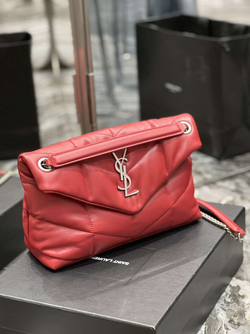 YSL 577476 Saint Laurent Puffer Small In Nappa Leather Red
