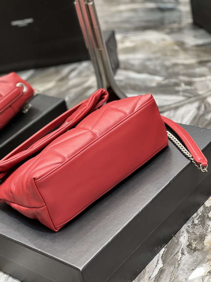 YSL 577476 Saint Laurent Puffer Small In Nappa Leather Red