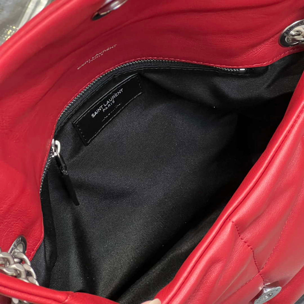 YSL 577476 Saint Laurent Puffer Small In Nappa Leather Red