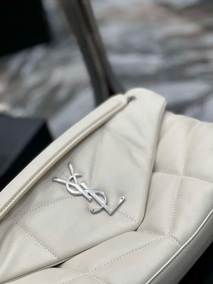YSL 577476 Saint Laurent Puffer Small In Nappa Leather White - Gold - View 15