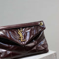 YSL 577476 Saint Laurent Puffer Small In Nappa Leather Wine Red - Default Title - View 1