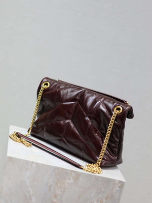 YSL 577476 Saint Laurent Puffer Small In Nappa Leather Wine Red - Default Title - View 8