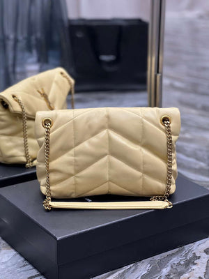 YSL 577476 Saint Laurent Puffer Small In Nappa Leather Yellow - Default Title - View 5