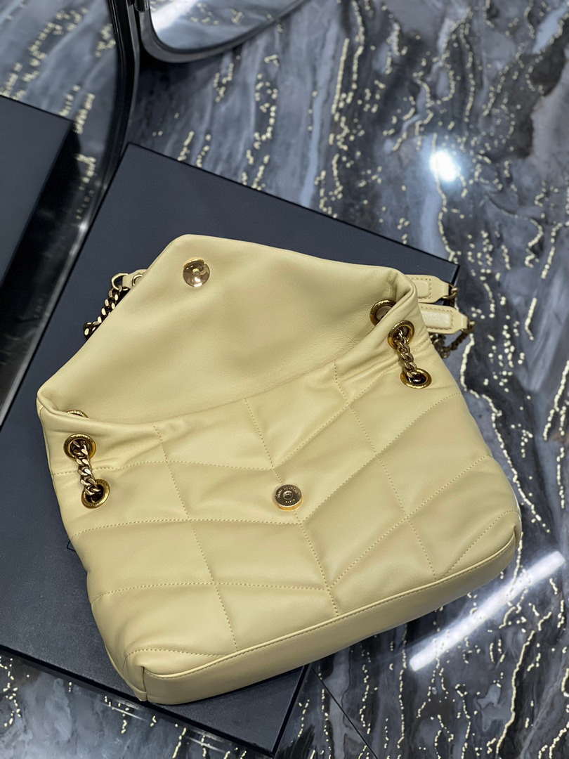YSL 577476 Saint Laurent Puffer Small In Nappa Leather Yellow