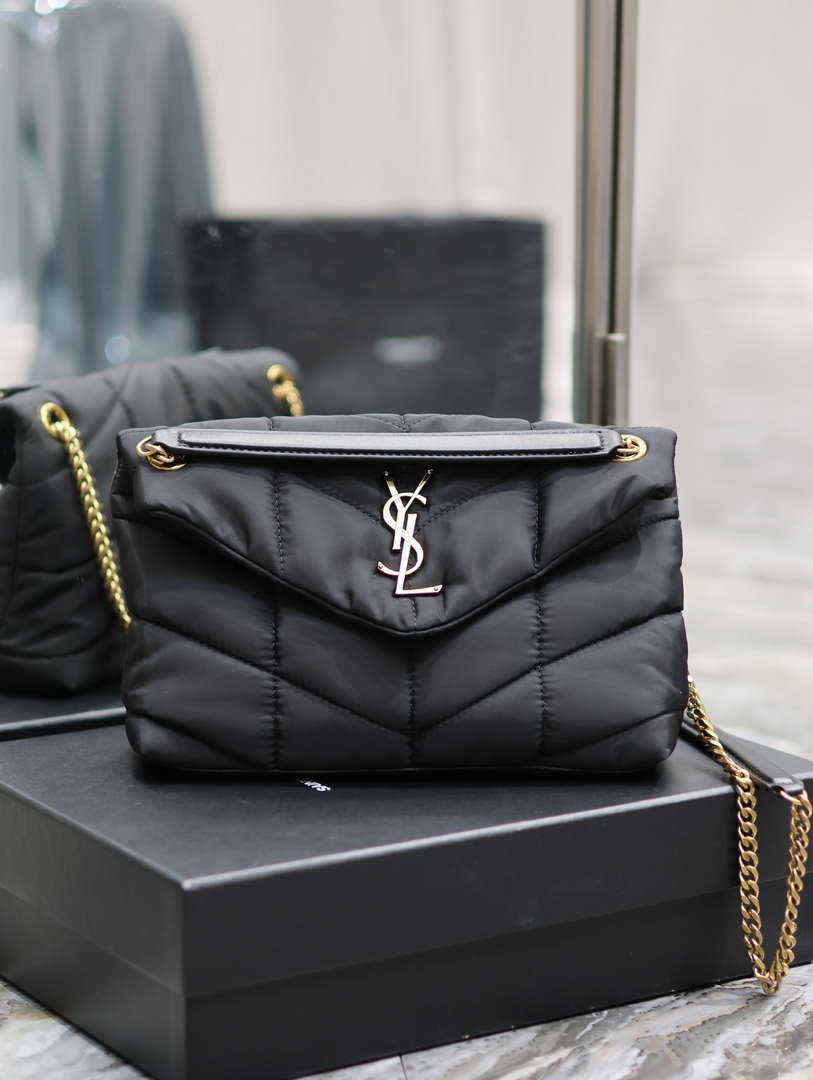 YSL 577476 Saint Laurent Puffer Small In Nylon Black - Default Title - View 1