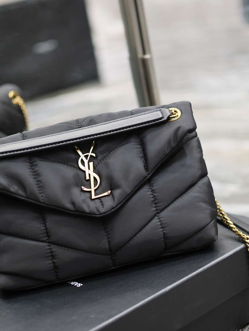 YSL 577476 Saint Laurent Puffer Small In Nylon Black