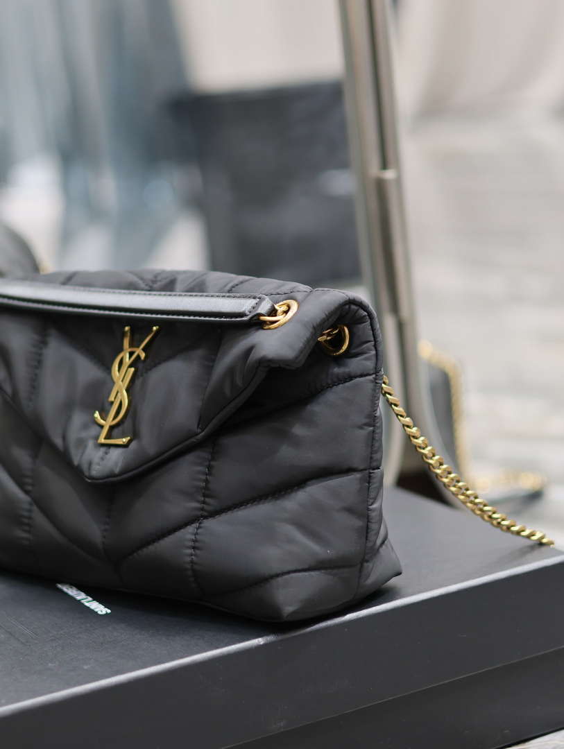 YSL 577476 Saint Laurent Puffer Small In Nylon Black