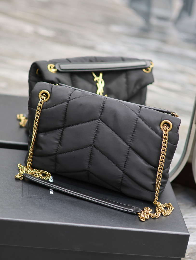 YSL 577476 Saint Laurent Puffer Small In Nylon Black