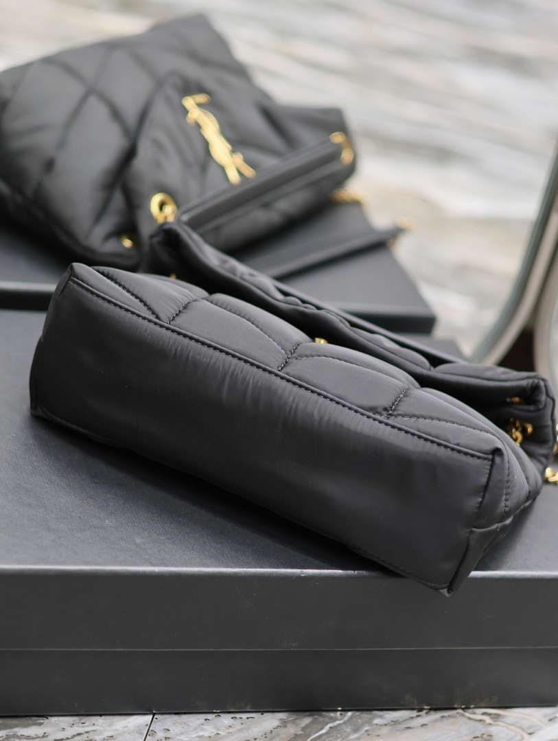 YSL 577476 Saint Laurent Puffer Small In Nylon Black