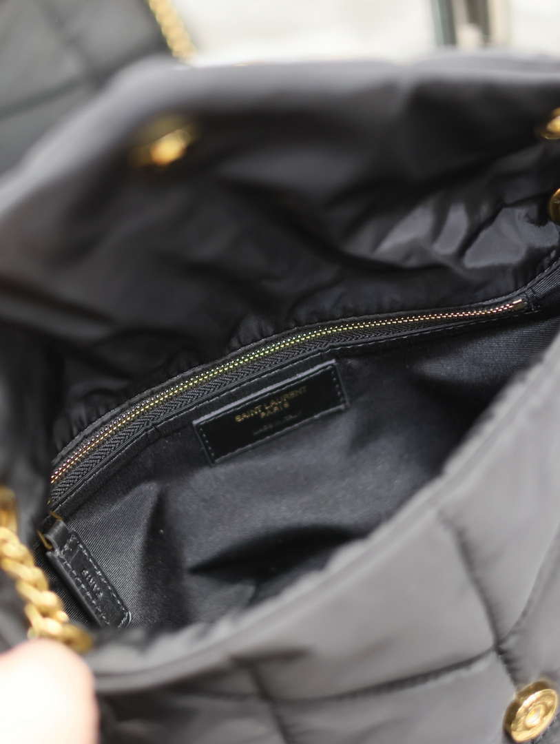 YSL 577476 Saint Laurent Puffer Small In Nylon Black