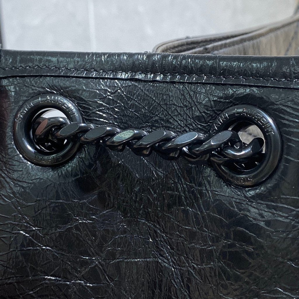 YSL 577999 Yves Saint Laurent Niki Medium Shoulder Tote Bag Black - luxibagsmall