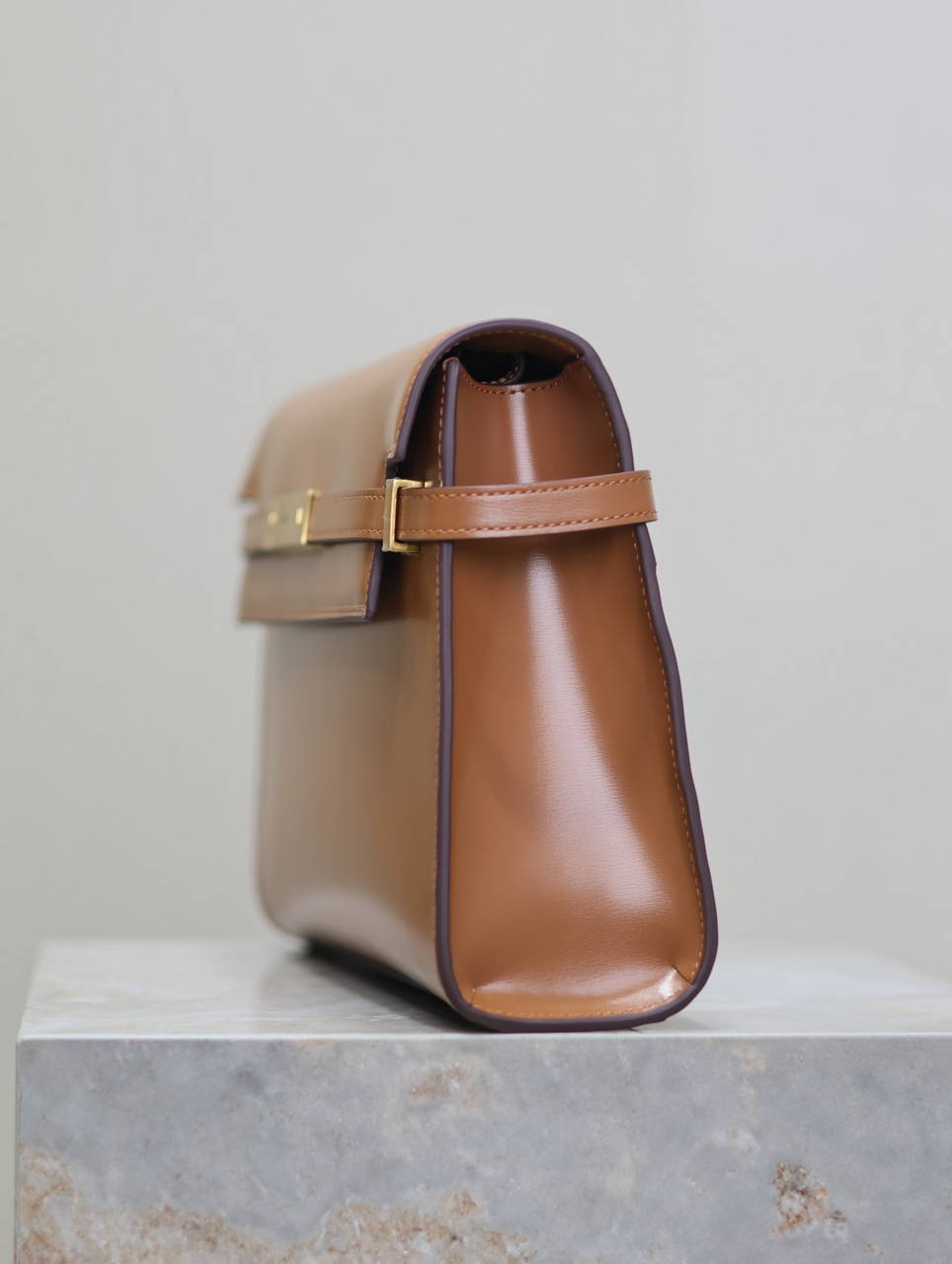 YSL 579271  Manhattan In Box Saint Laurent calfskin Brown