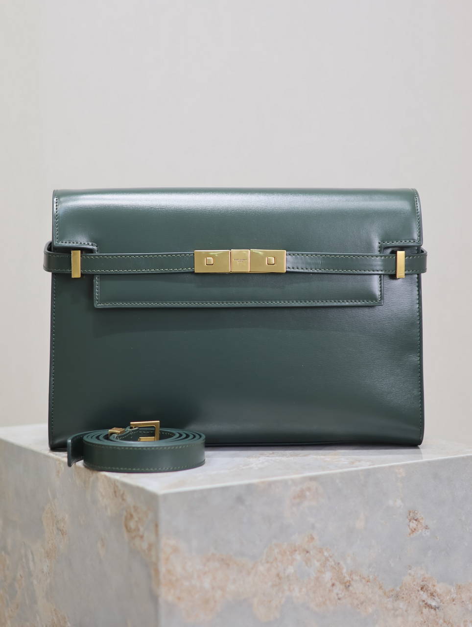 YSL 579271  Manhattan In Box Saint Laurent calfskin Green