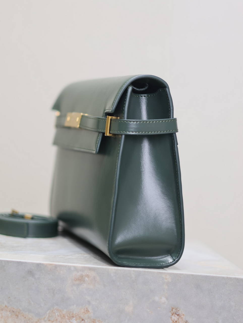 YSL 579271  Manhattan In Box Saint Laurent calfskin Green