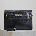 YSL 579271  Manhattan In Box Saint Laurent Crocodile pattern Black