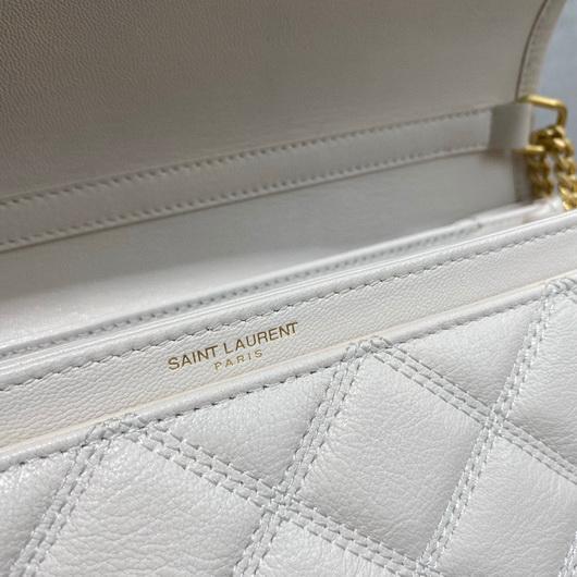 YSL 579607 Yves Saint Laurent Chain Bag Becky White - luxibagsmall