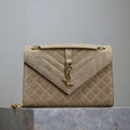 YSL 600185 Envelope Meduim In Apricot Suede Leather - Default Title - View 1