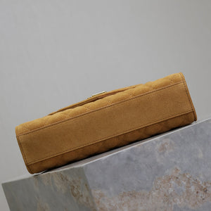 YSL 600185 Envelope Meduim In Caramel Suede Leather - Default Title - View 7