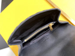 YSL 600279 College Medium In Matelass¨¦ Leather Black with Gold - Default Title - View 9