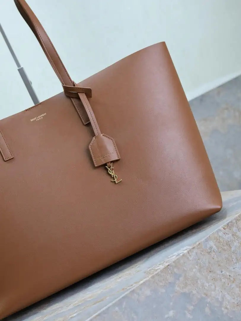 YSL 600281 Shopping Saint Laurent in leather Brown